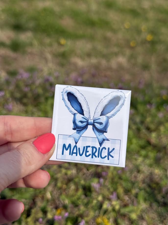 CUSTOM BOY Bunny ears with bow