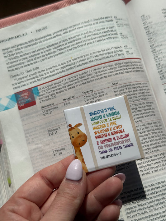 Philippians 4:8 Verses, 2"x2"