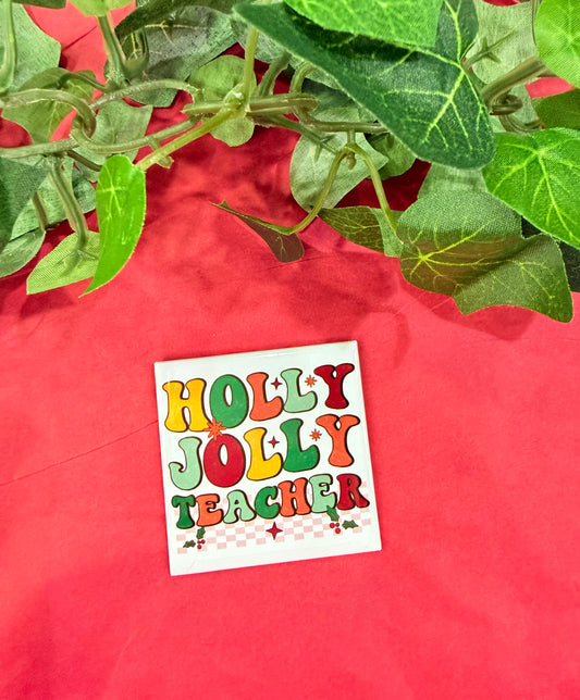 Retro Holly Jolly Teacher